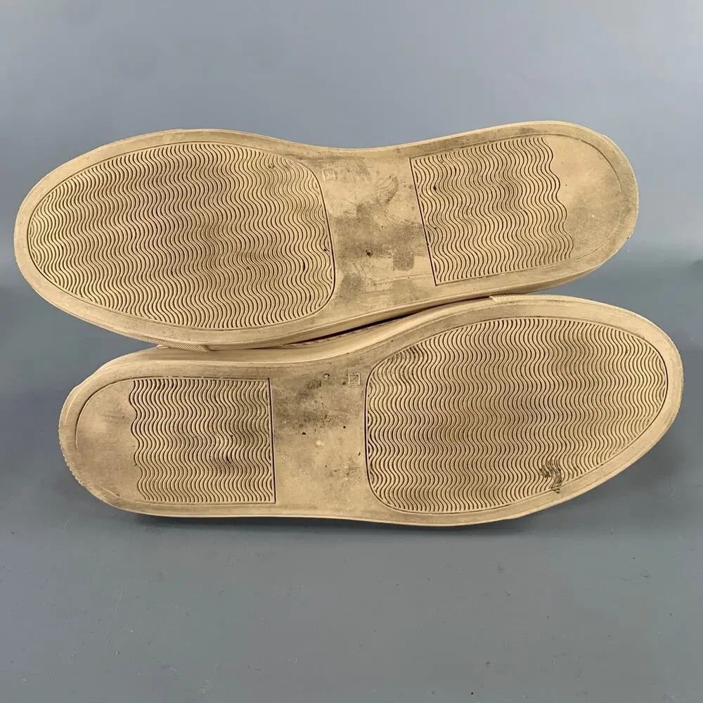 COMMON PROJECTS Size 8 Peach Leather High Top Sneakers